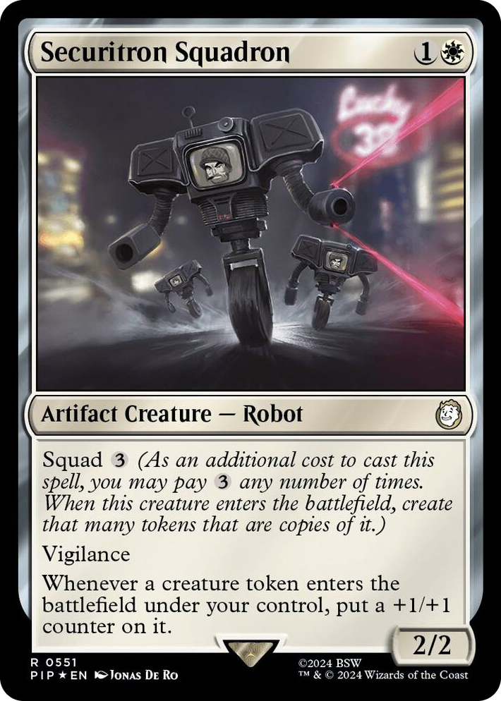 0551 Securitron Squadron (Surge Foil) R Universes Beyond: Fallout