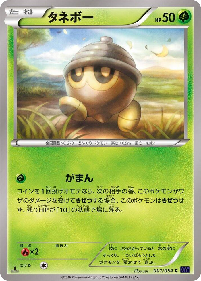Seedot #1 Common - XY11-Bb: Fever-Burst Fighter Japanese Pokemon card
