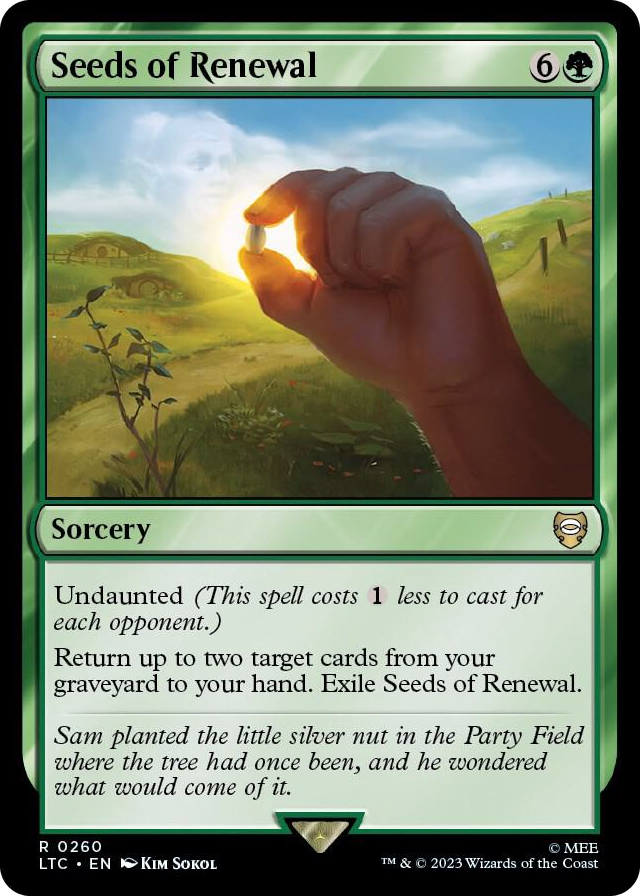 Seeds of Renewal #260 R - Commander: The Lord of the Rings: Tales of Middle-earth Pokemon card