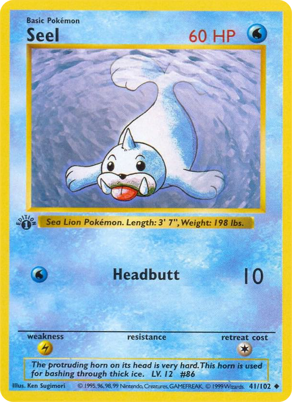 0041 Seel Uncommon Base Set (Shadowless)