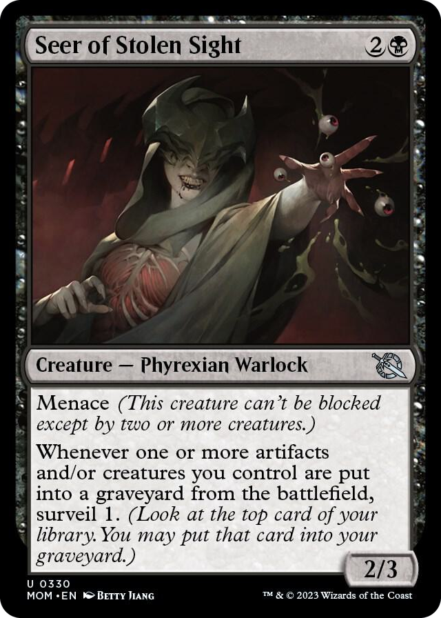 Seer of Stolen Sight #330 U - March of the Machine Pokemon card