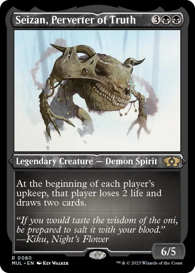 0080 Seizan, Perverter of Truth (Foil Etched) R March of the Machine: Multiverse Legends