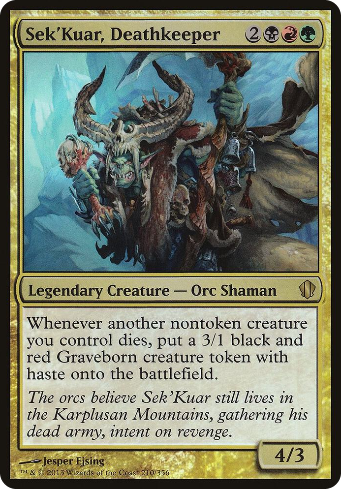 Sek'Kuar, Deathkeeper (Commander 2013) #210 S - Oversize Cards Pokemon card