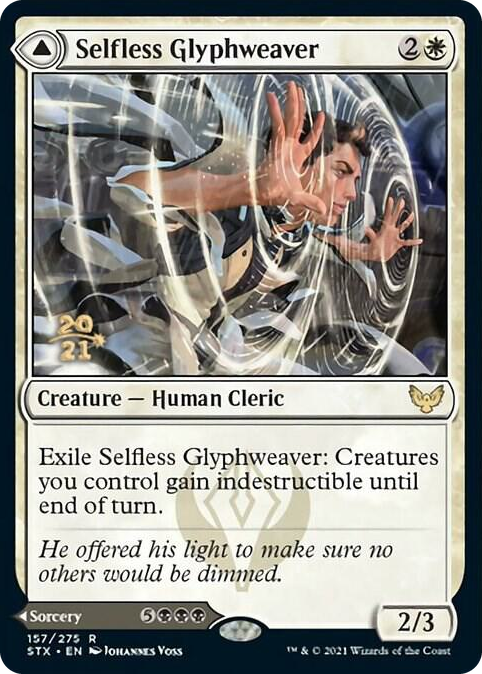 Selfless Glyphweaver #157 R - Prerelease Cards Pokemon card
