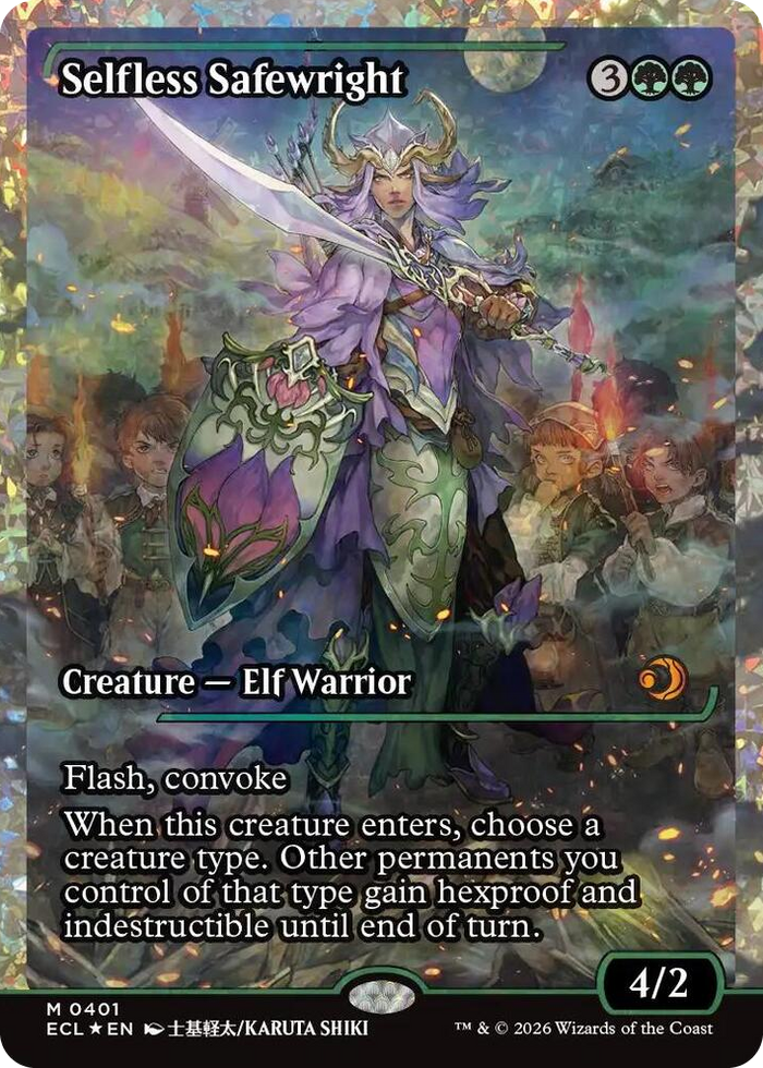 Selfless Safewright (Showcase) (Fracture Foil) #401 M - Lorwyn Eclipsed Pokemon card