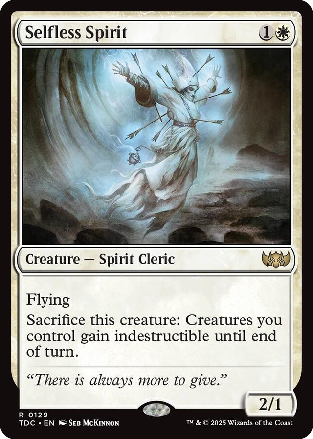 0129 Selfless Spirit R Commander: Tarkir: Dragonstorm