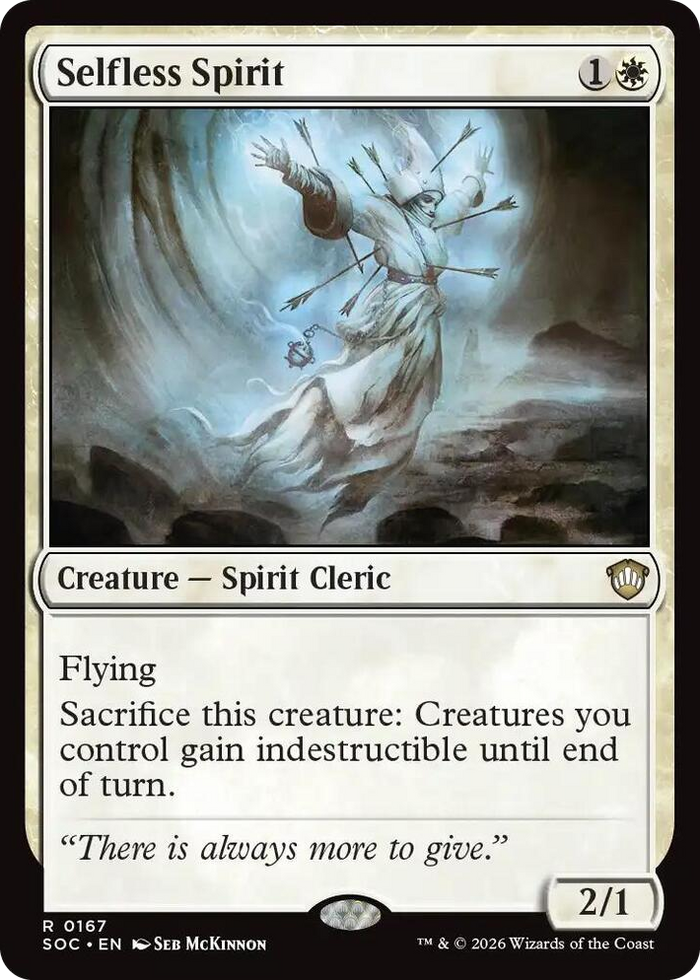 Selfless Spirit #167 R - Commander: Secrets of Strixhaven Pokemon card