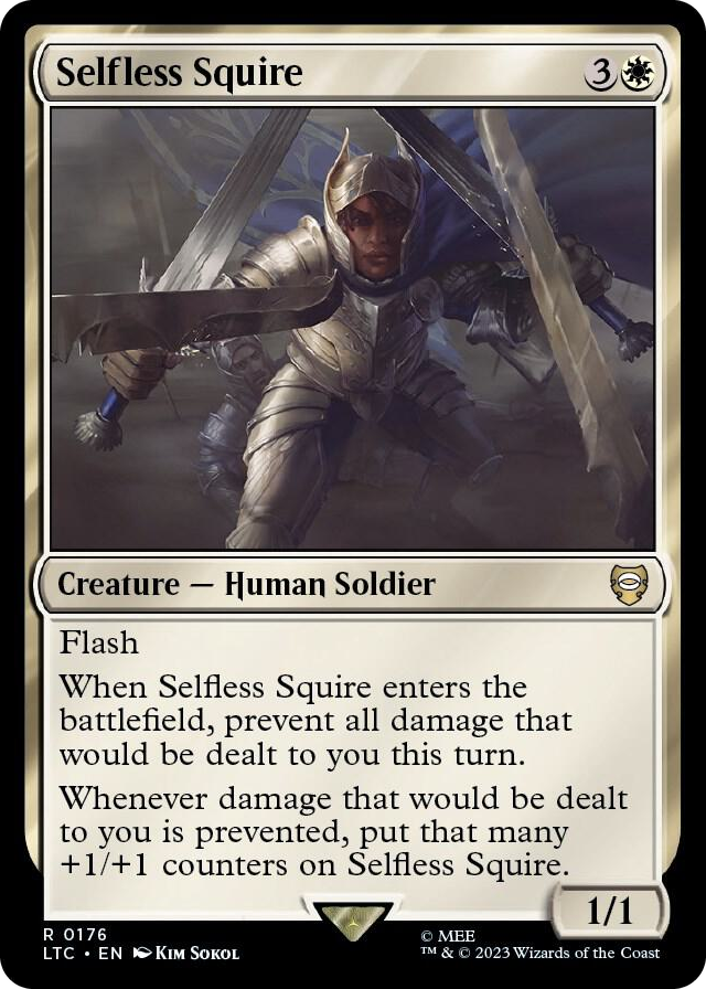 Selfless Squire #176 R - Commander: The Lord of the Rings: Tales of Middle-earth Pokemon card