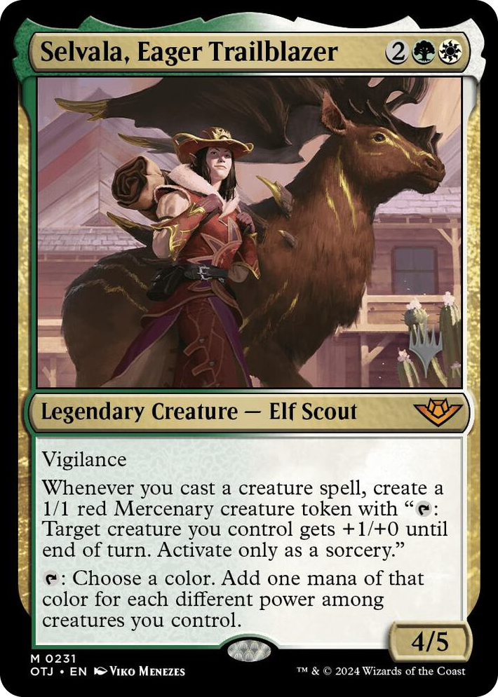 0231 Selvala, Eager Trailblazer M Promo Pack: Outlaws of Thunder Junction