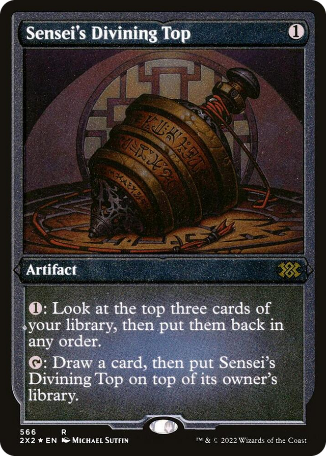 0566 Sensei's Divining Top (Foil Etched) R Double Masters 2022