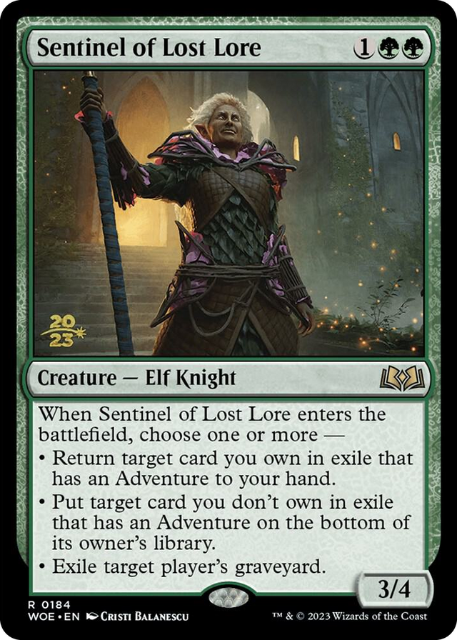 0184 Sentinel of Lost Lore R Prerelease Cards