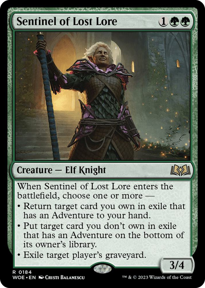 Sentinel of Lost Lore #184 R - Wilds of Eldraine Pokemon card