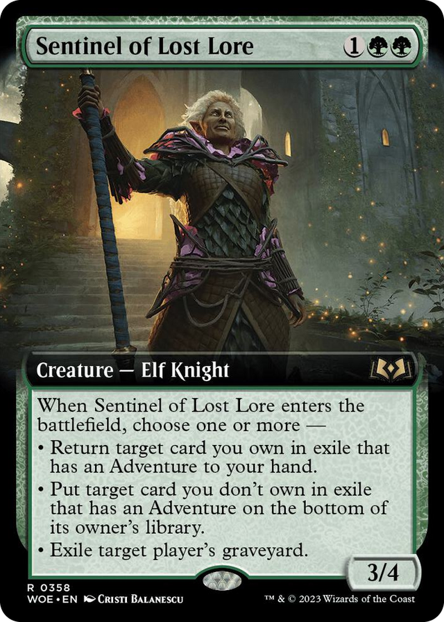 0358 Sentinel of Lost Lore (Extended Art) R Wilds of Eldraine