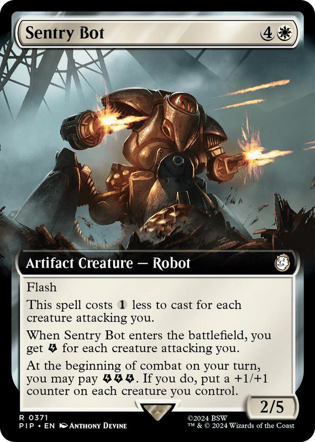 0371 Sentry Bot (Extended Art) R Universes Beyond: Fallout