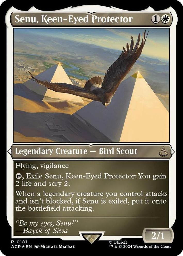 0181 Senu, Keen-Eyed Protector (Foil Etched) R Universes Beyond: Assassin's Creed
