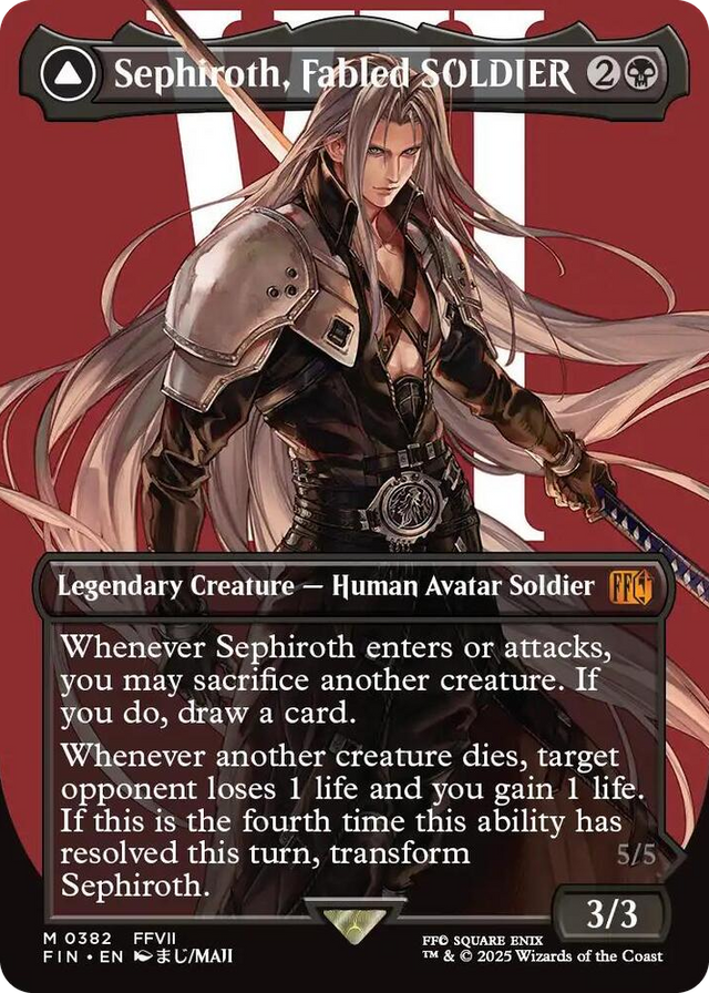 0382 Sephiroth, Fabled SOLDIER (0382) (Borderless) M FINAL FANTASY