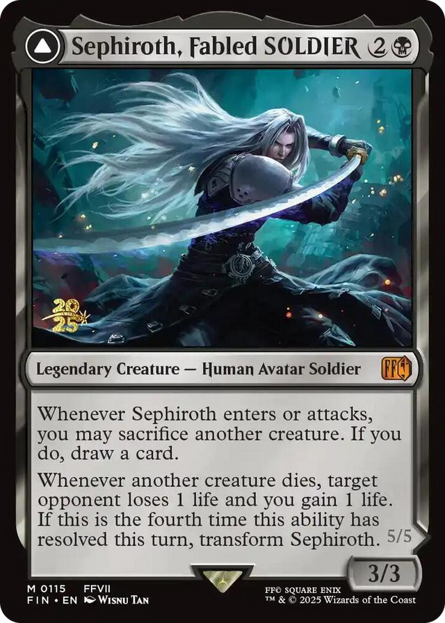 0115 Sephiroth, Fabled SOLDIER M Prerelease Cards