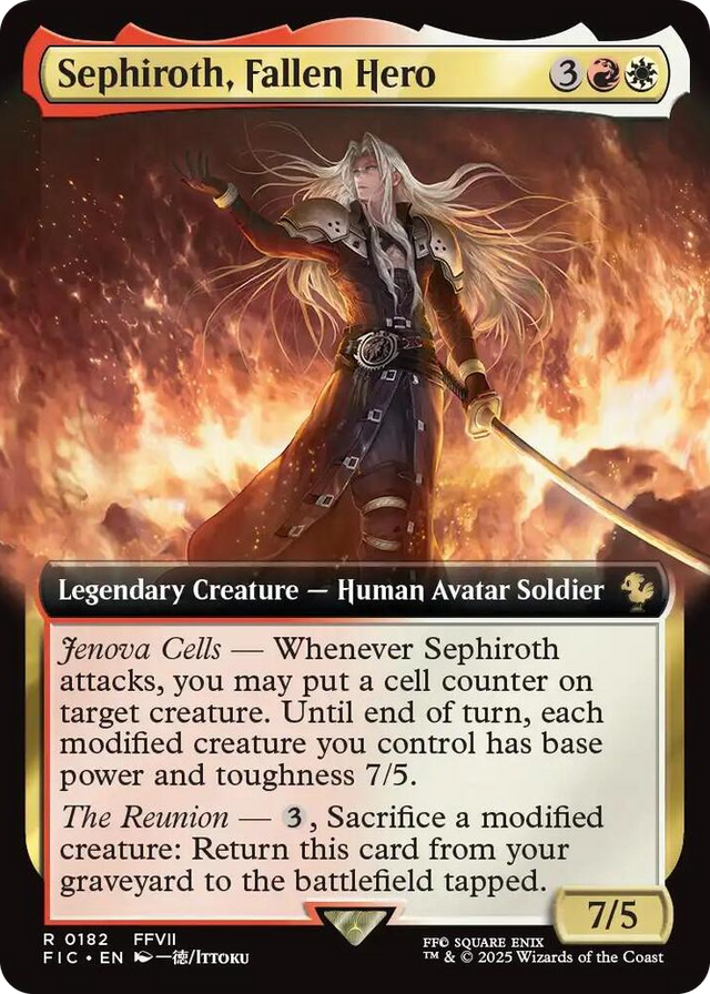 0182 Sephiroth, Fallen Hero (Extended Art) R Commander: FINAL FANTASY