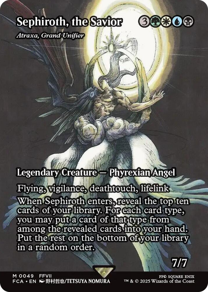 Sephiroth, the Savior - Atraxa, Grand Unifier (Showcase) #49 M - FINAL FANTASY: Through the Ages Pokemon card