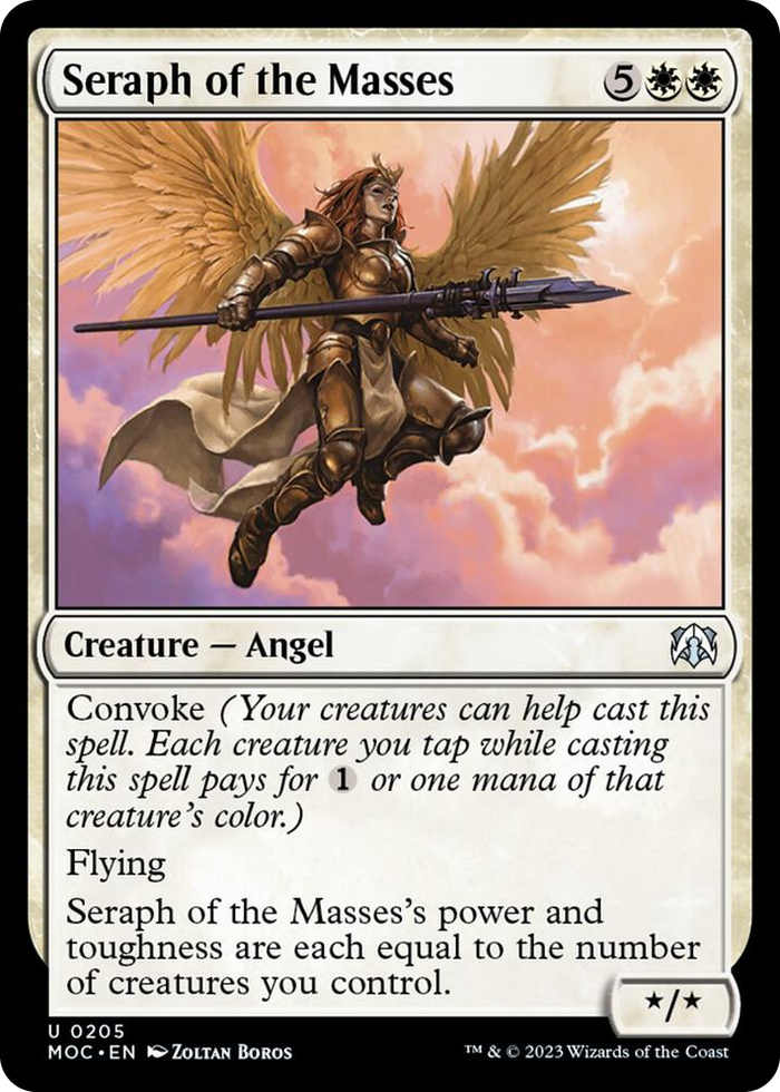 Seraph of the Masses #205 U - Commander: March of the Machine Pokemon card