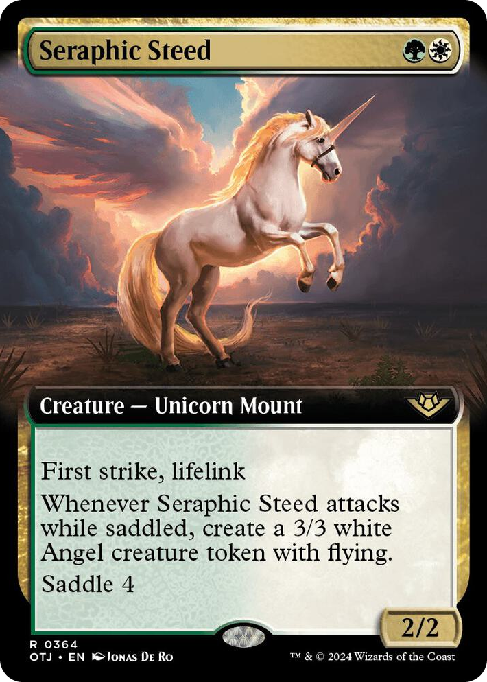 0364 Seraphic Steed (Extended Art) R Outlaws of Thunder Junction