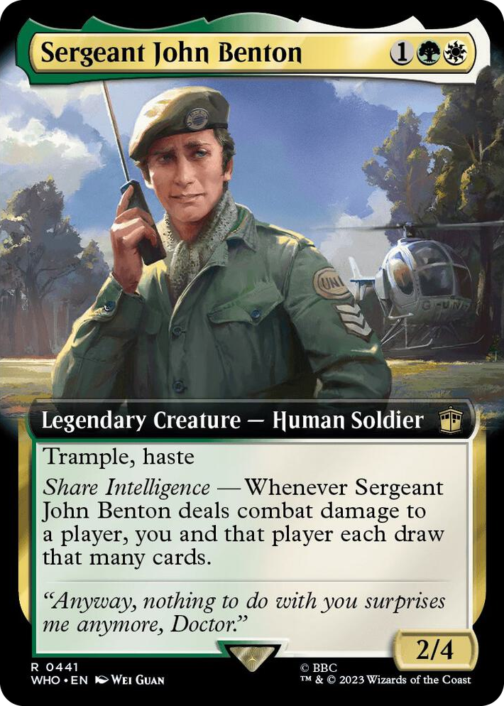 0441 Sergeant John Benton (Extended Art) R Universes Beyond: Doctor Who