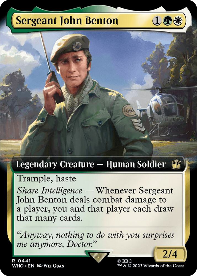 0441 Sergeant John Benton (Extended Art) R Universes Beyond: Doctor Who