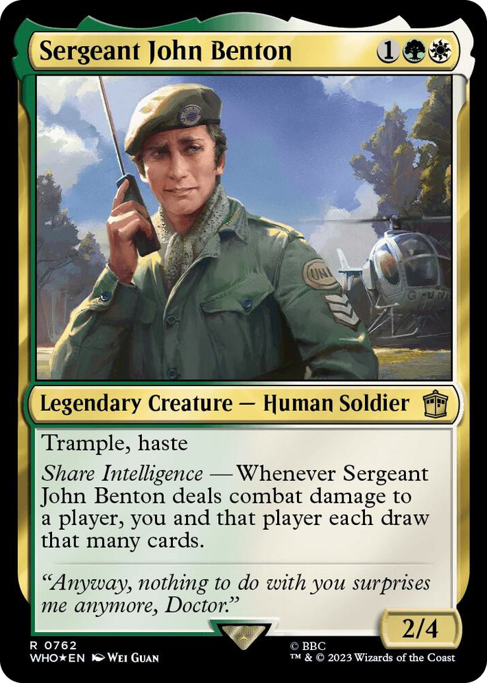 0762 Sergeant John Benton (Surge Foil) R Universes Beyond: Doctor Who