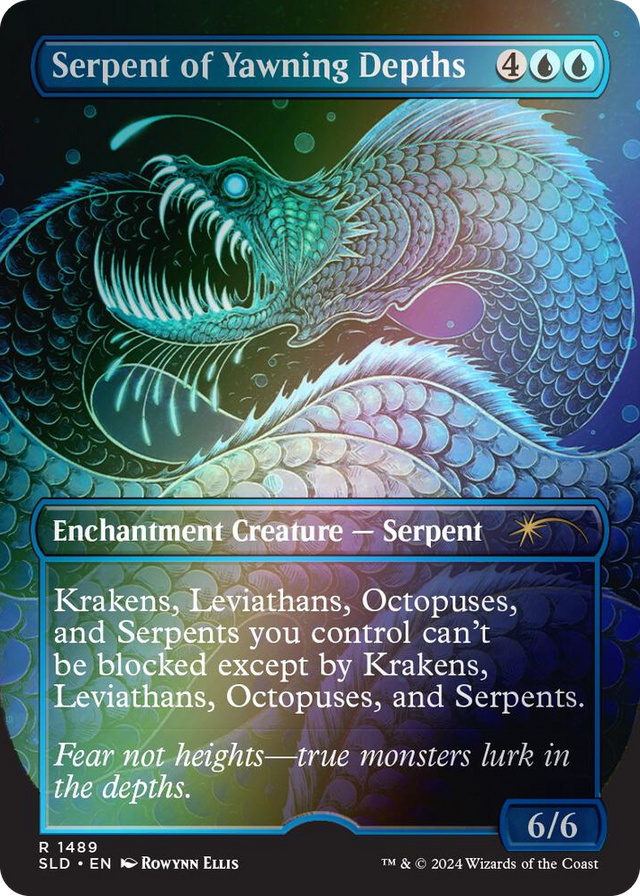 1489 Serpent of Yawning Depths (Rainbow Foil) R Secret Lair Drop Series