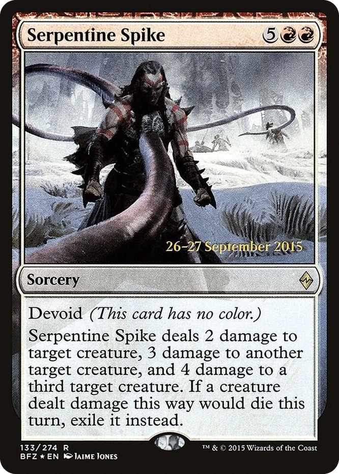 Serpentine Spike #133 R - Prerelease Cards Pokemon card