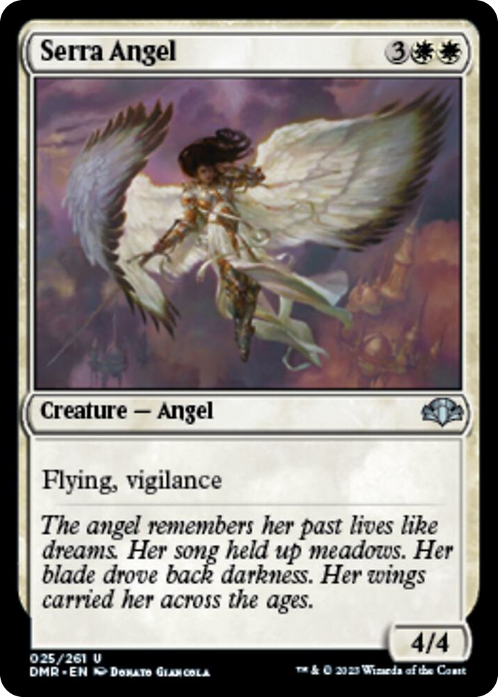 Serra Angel #25 U - Dominaria Remastered Pokemon card