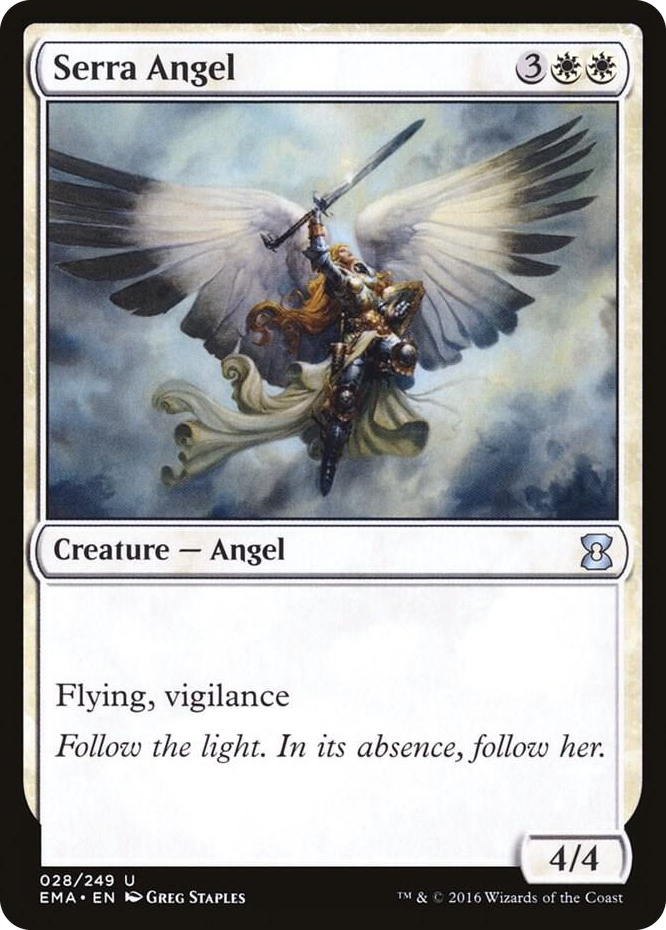 Serra Angel #28 U - Eternal Masters Pokemon card