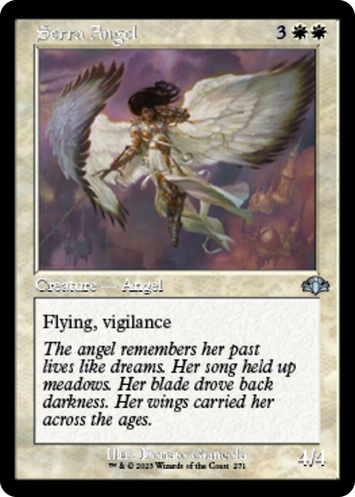Serra Angel (Retro Frame) #271 U - Dominaria Remastered Pokemon card