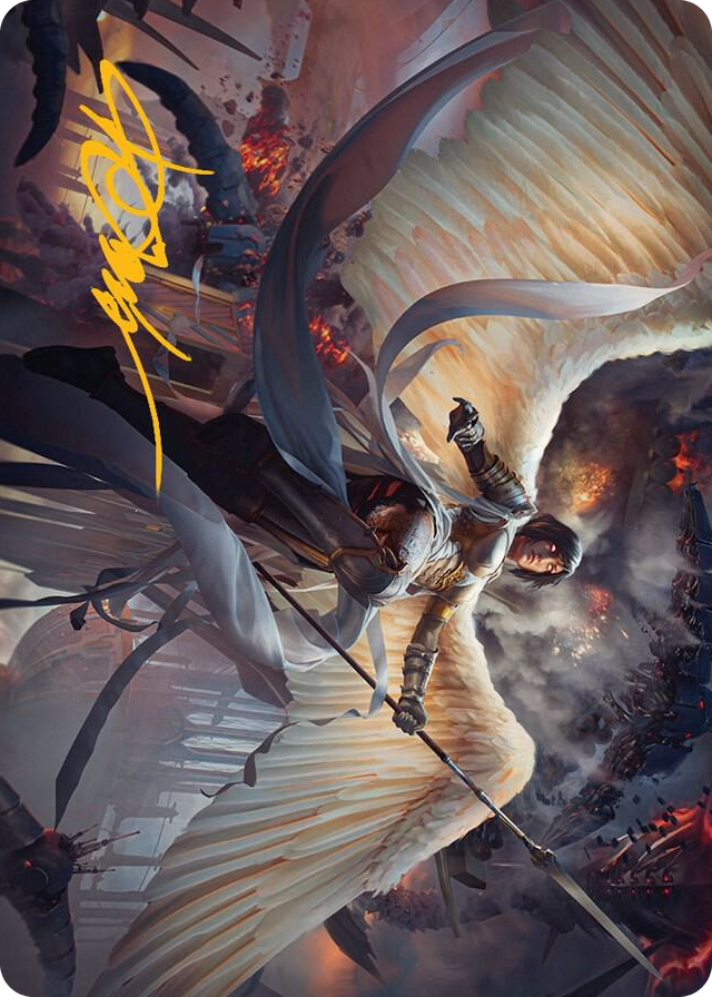 Serra Faithkeeper Art Card (Gold-Stamped Signature) #7 S - Art Series: March of the Machine Pokemon card