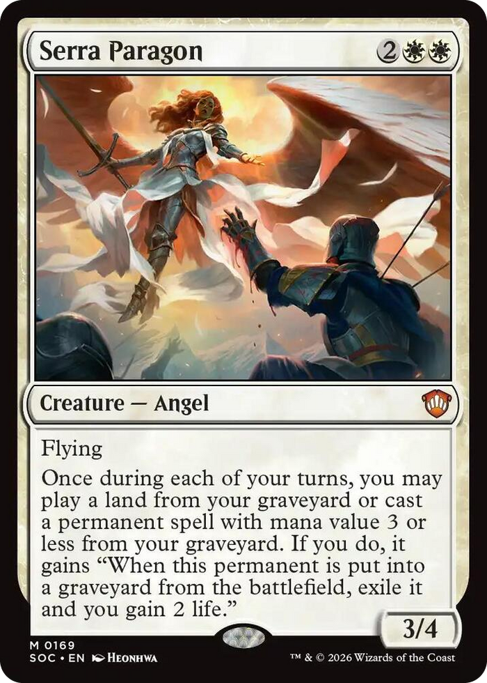 Serra Paragon #169 M - Commander: Secrets of Strixhaven Pokemon card