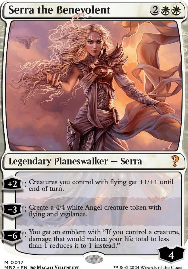 0017 Serra the Benevolent (White Border) M Mystery Booster 2