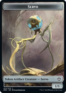 0013 Servo // Phyrexian Horror Double-Sided Token T Commander: The Brothers' War