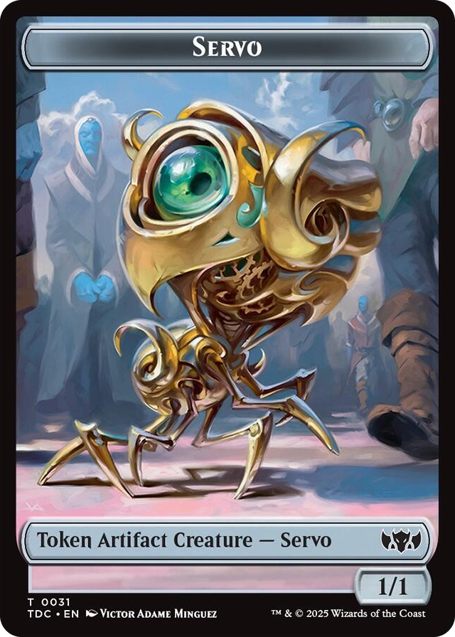 Servo // Warrior Double-Sided Token #31 T - Commander: Tarkir: Dragonstorm Pokemon card