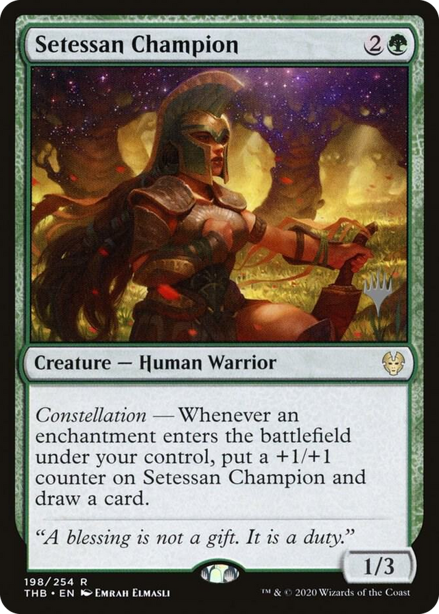 0198 Setessan Champion R Promo Pack: Theros Beyond Death
