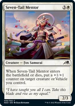 Seven-Tail Mentor #36 C - Kamigawa: Neon Dynasty Pokemon card