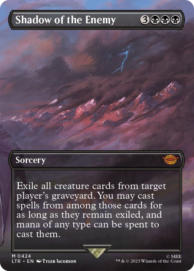 Shadow of the Enemy (Borderless) #424 M - Universes Beyond: The Lord of the Rings: Tales of Middle-earth Pokemon card