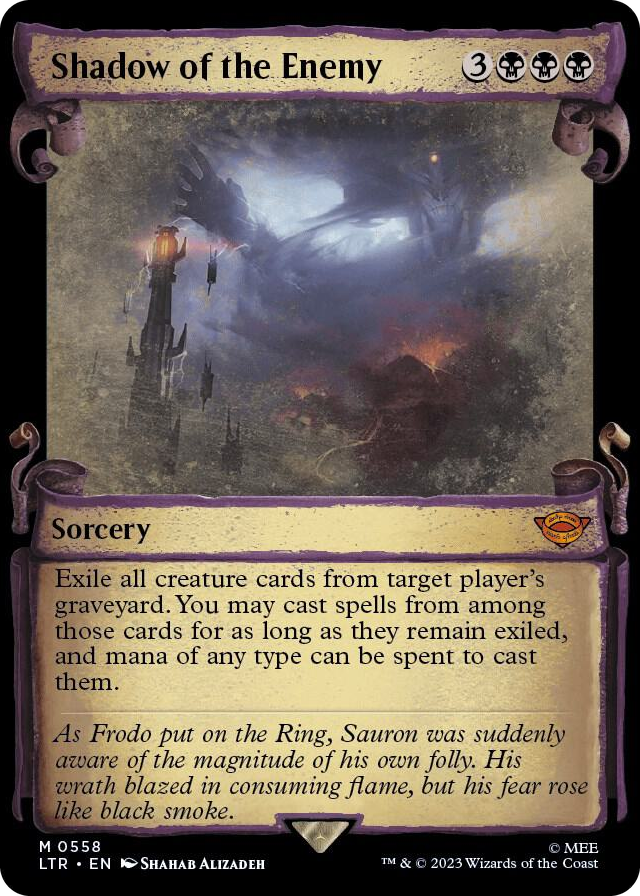Shadow of the Enemy (Showcase Scrolls) #558 M - Universes Beyond: The Lord of the Rings: Tales of Middle-earth Pokemon card