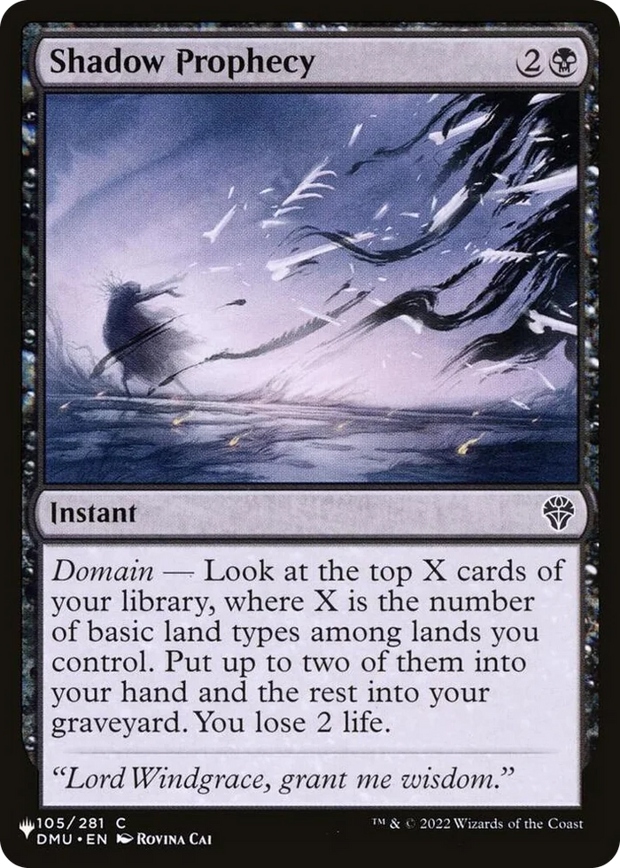 0105 Shadow Prophecy C The List Reprints