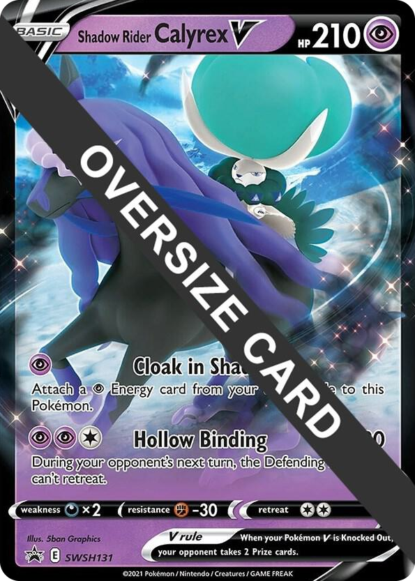 0131 Shadow Rider Calyrex V - SWSH131 Promo Jumbo Cards