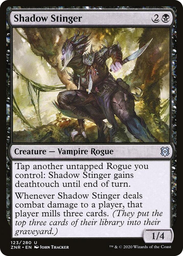 0123 Shadow Stinger U Zendikar Rising