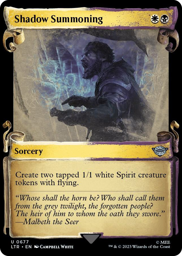 0677 Shadow Summoning (Showcase Scrolls) U Universes Beyond: The Lord of the Rings: Tales of Middle-earth
