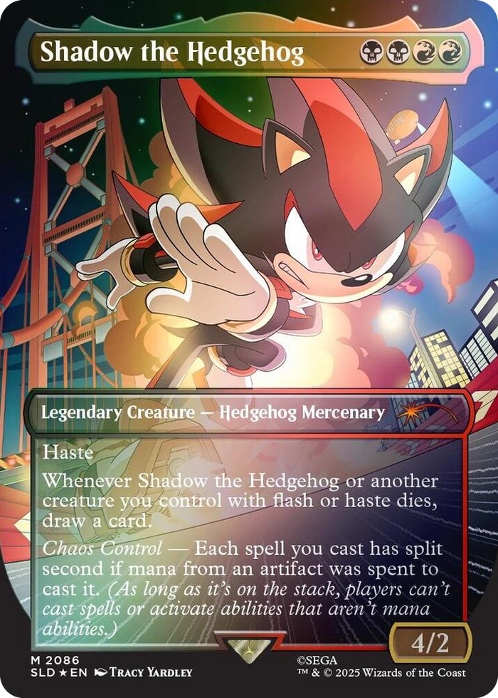 Shadow the Hedgehog (Rainbow Foil) #2086 M - Secret Lair Drop Series Pokemon card