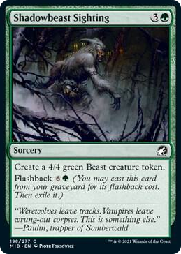 0198 Shadowbeast Sighting C Innistrad: Midnight Hunt