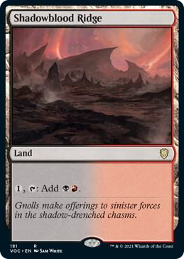 Shadowblood Ridge #181 R - Commander: Innistrad: Crimson Vow Pokemon card