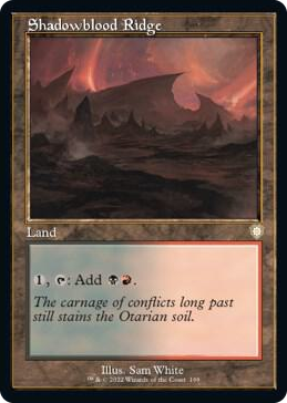 0199 Shadowblood Ridge (Retro Frame) R Commander: The Brothers' War